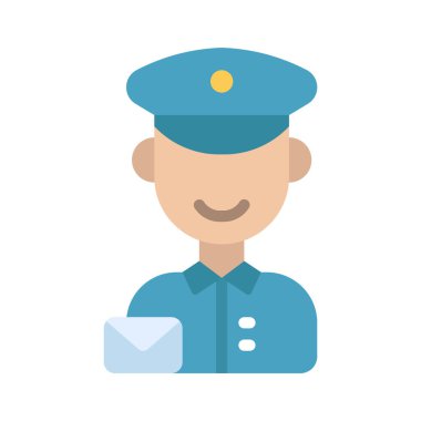 Postal Worker simge vektör illüstrasyonu