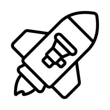 Pazarlama Kampanyasını Başlat Web simgesi, vektör illüstrasyonunu                      