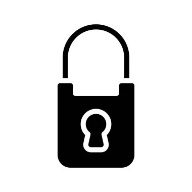lock icon, vector illustration simple design