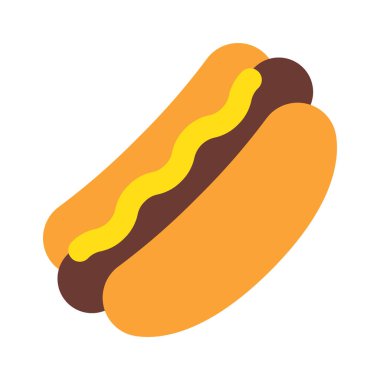 Sosisli sandviç ikonu. vektör illüstrasyonu 