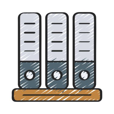 Belge simgesi arşivle, vektör illüstrasyonu basit tasarım
