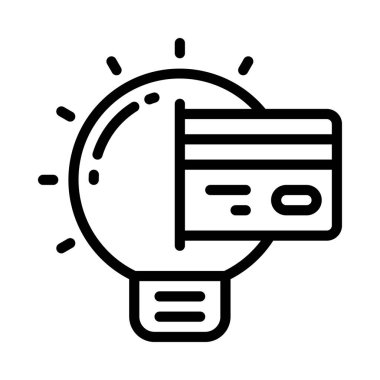 Kredi Fikirleri simgesi, vektör illüstrasyonu                                                    