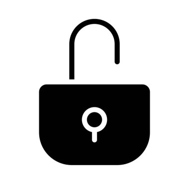 lock icon, vector illustration simple design