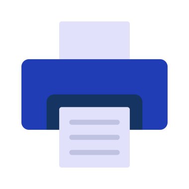 Yazıcı simgesi, basit web illüstrasyonu