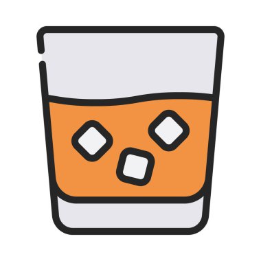 Tumbler Simgesi Basit Vektör Resmini İç