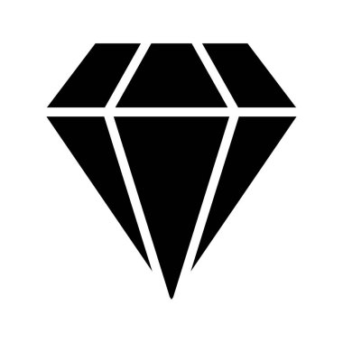 Beyaz arkaplanda elmas simgesi çizimi