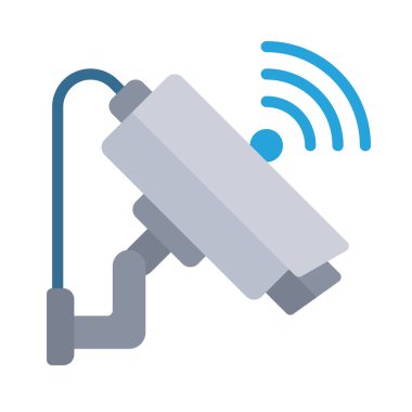  Güvenlik Kamerası Otomasyon ikonu vektör illüstrasyonu