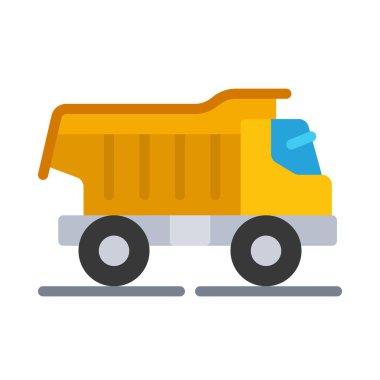 ulaşım kamyonu simgesi vektör illüstrasyonu