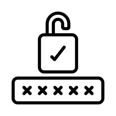 parola simgesi, vektör illüstrasyonu basit tasarım