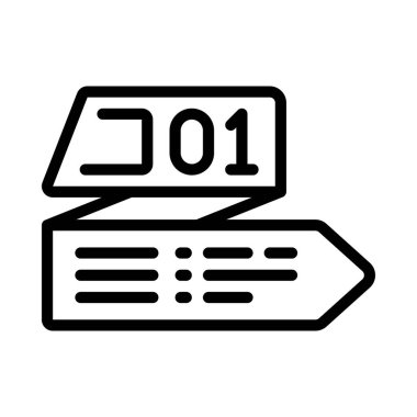 Bir Numaralı Kurdele Web simgesi, vektör illüstrasyonu         