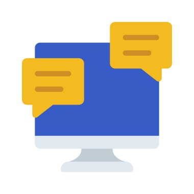 Bilgisayar İletileri simgesi, vektör illüstrasyonu 