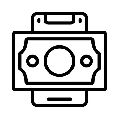 Mobil Cash web simgesi vektör çizimi