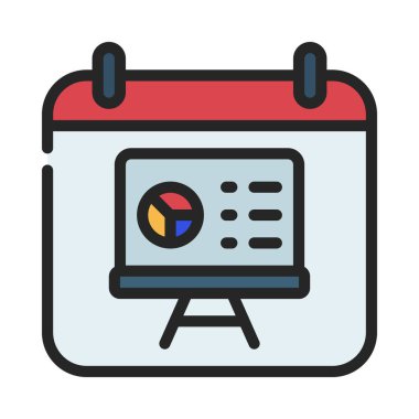 Zamanlama simgesi, vektör illüstrasyonu 