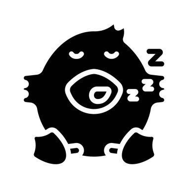 uyku ikonu vektör çizimi tasarımı