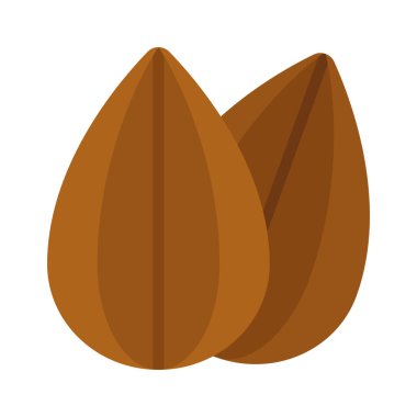 Badem simgesi vektör çizimi tasarımı