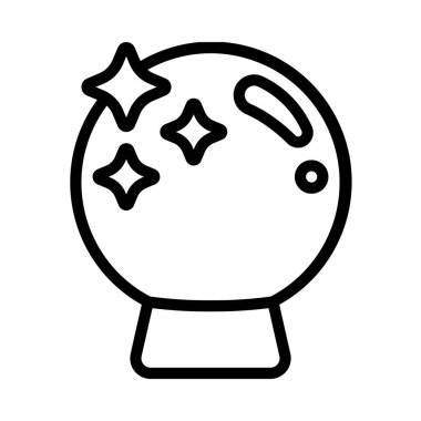 Kristal Top karikatür simgesinin vektör çizimi  