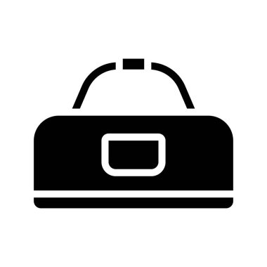 Spor Çantası simgesi, vektör illüstrasyonu basit tasarım