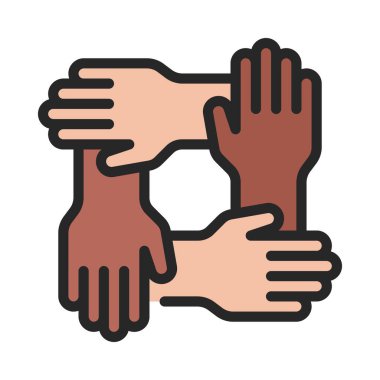 takım ve takım çalışması konsept simgesi, vektör illüstrasyonu basit tasarım