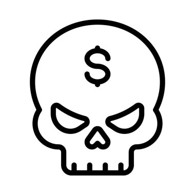 Finansal Kötülük Web ikonu vektör çizimi