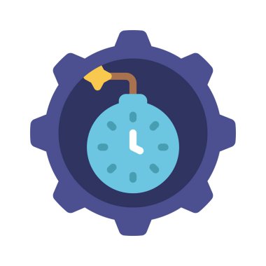 Bitiş Tarihi Yönetimi Web simgesi vektör illüstrasyonu