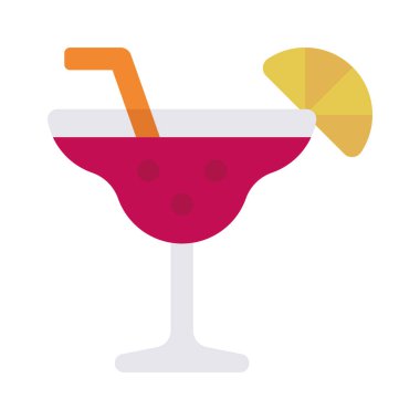 Kokteyl Glass Web simgesi vektör çizimi