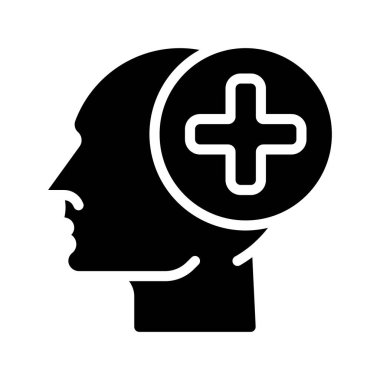 Ruh Sağlığı Web simgesi vektör illüstrasyonu