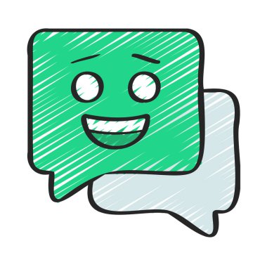 Mutlu Mesajlar web simgesi vektör illüstrasyonu