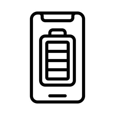 Tam Batarya ağ ikonu vektör illüstrasyonu