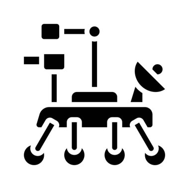 Mars Rover simgesi vektör çizimi