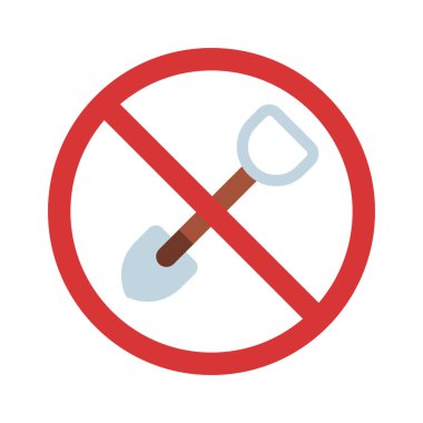 Spade Aracı simgesi yok. vektör illüstrasyonu.