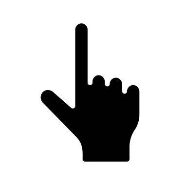 El Ağı ikonu vektör illüstrasyonuna işaret ediliyor