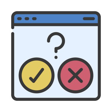 Evet Ya da Simge Vektör Çizimi Yok