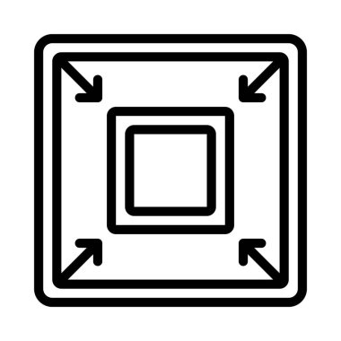 Ofset Simgesi Basit Vektör İllüstrasyonu 