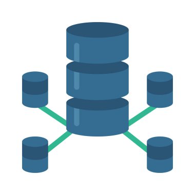 veritabanı web simgesi vektör çizimi