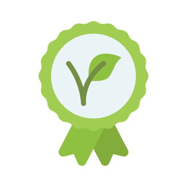 Kurdele ikon vektör illüstrasyonlu Sürdürülebilir Ödül 