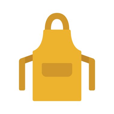 Şef Önlük Simgesi Basit Vektör İllüstrasyonu