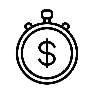 Para Durağı web simgesi, vektör illüstrasyonu.              