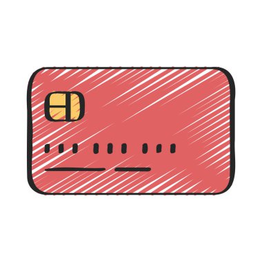 Borç Ödeme Kartı web simgesi vektör illüstrasyonu