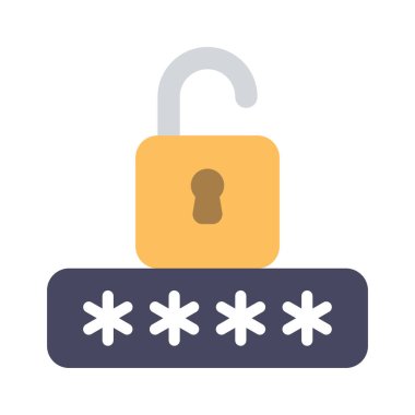 parola simgesi, vektör illüstrasyonu basit tasarım