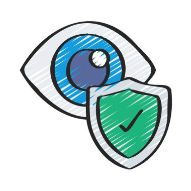 Vision Care web simgesi, vektör illüstrasyonu              