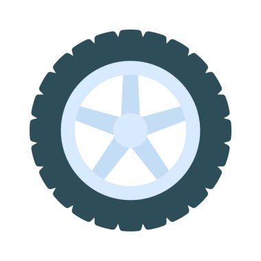 Car Tyre web simgesi vektör illüstrasyonu