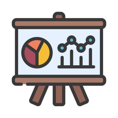 Veri Raporlama simgesi, vektör illüstrasyonu  