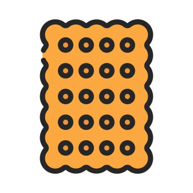 Wafer Bisküvi simgesi vektör illüstrasyon tasarımı