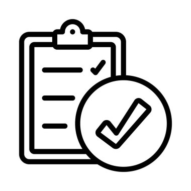 Kontrol listesi vektör simgesi tasarımı, illüstrasyon 