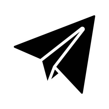 Kağıt uçak Simge, vektör illüstrasyonunu gönder 