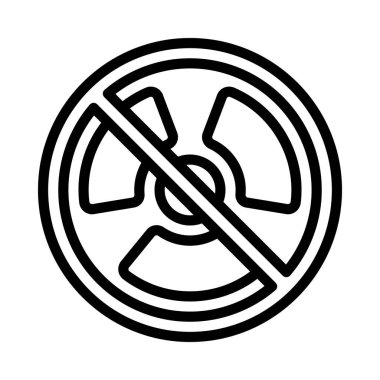 Radyasyon Web simgesi vektör çizimi