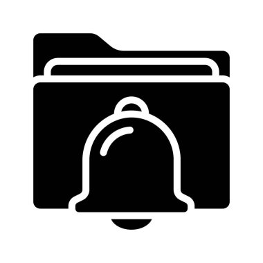 Bildirimli Çan Dizini simgesi, vektör illüstrasyonu 