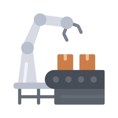 Akıllı Üretim simgesi vektör illüstrasyonu