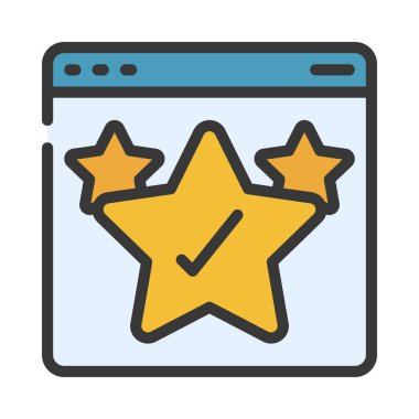 Web sitesi Web simgesi vektör illüstrasyonunu gözden geçirir