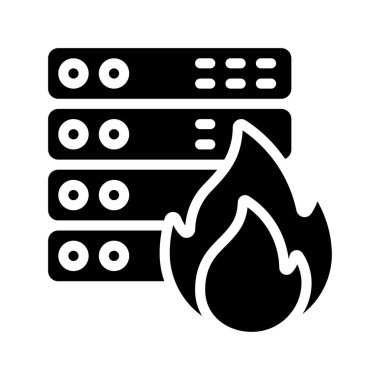 sunucu web simgesi vektör illüstrasyonu